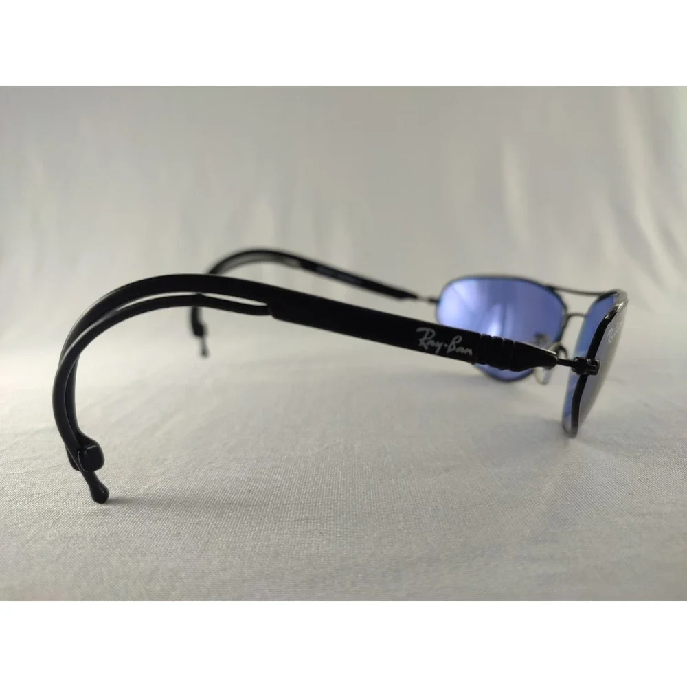 Vintage B&L‎ Ray-Ban W1739 Sport Series 3 Sunglasses Black Blue Lens Mint